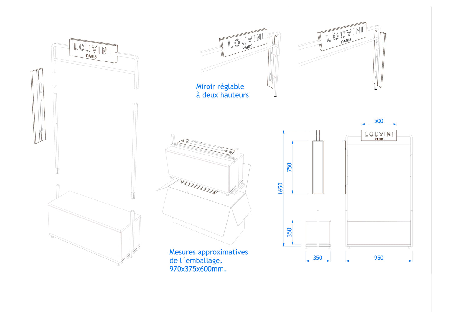 DISPLAY UNIT 90CM X 50CM