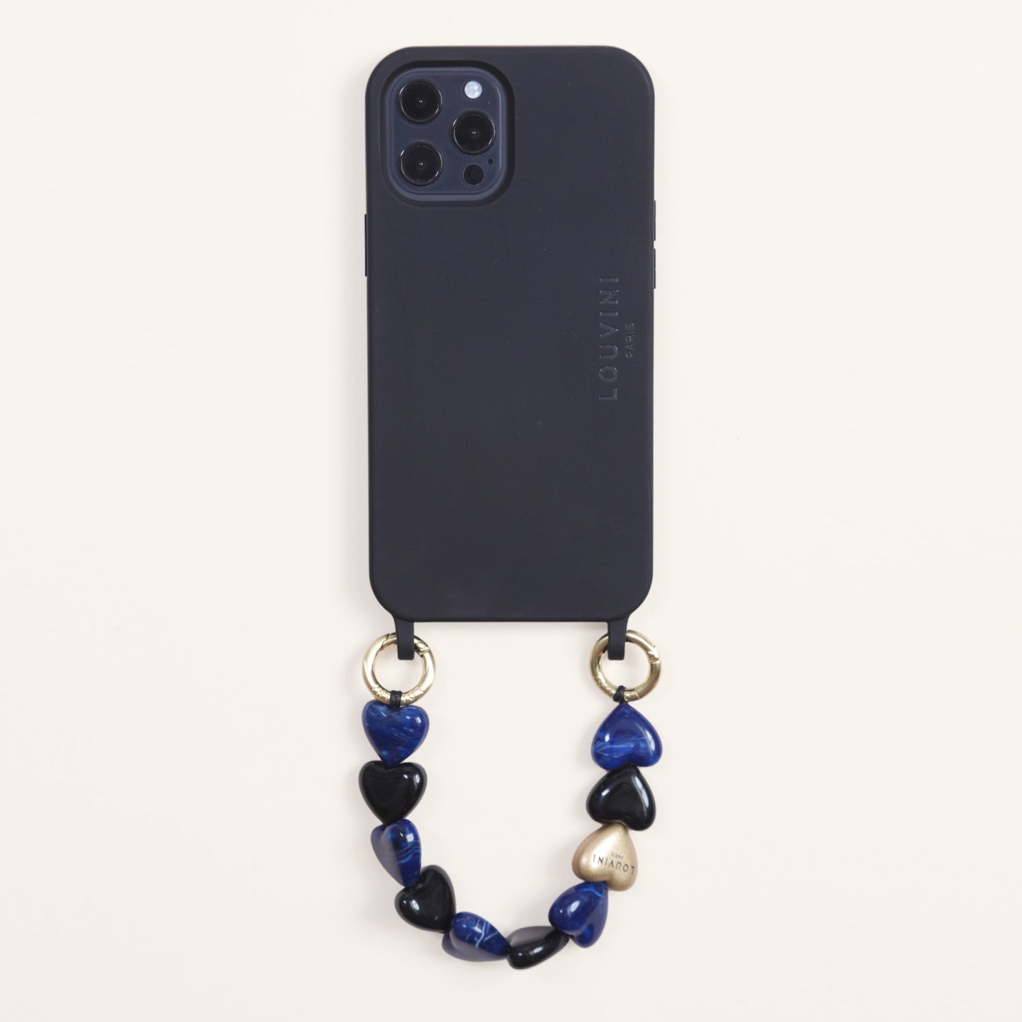 PETIT CUORE CHAIN - BLACK-NAVY