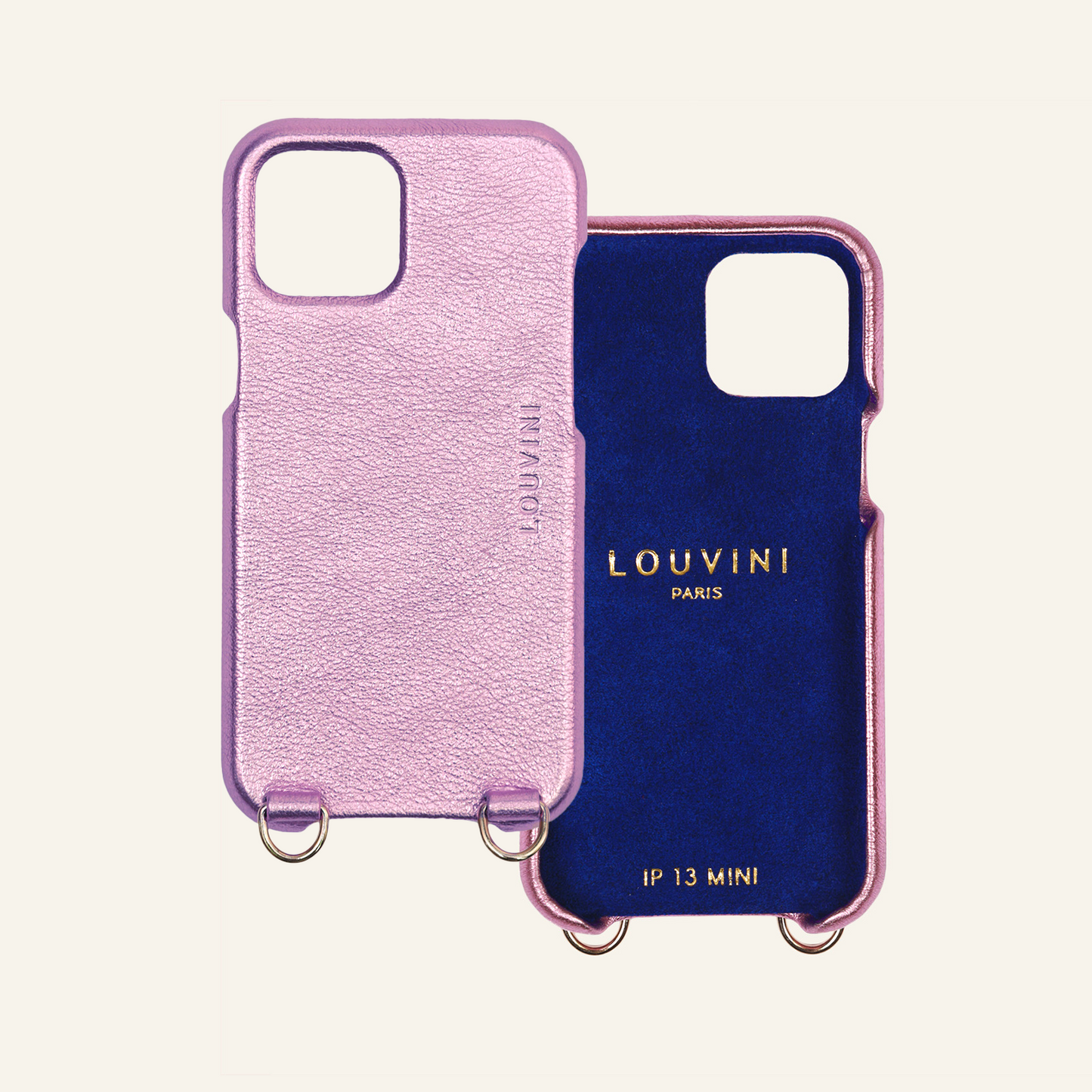 COQUE PETIT LOU ROSE METALLIQUE 12/13 MINI