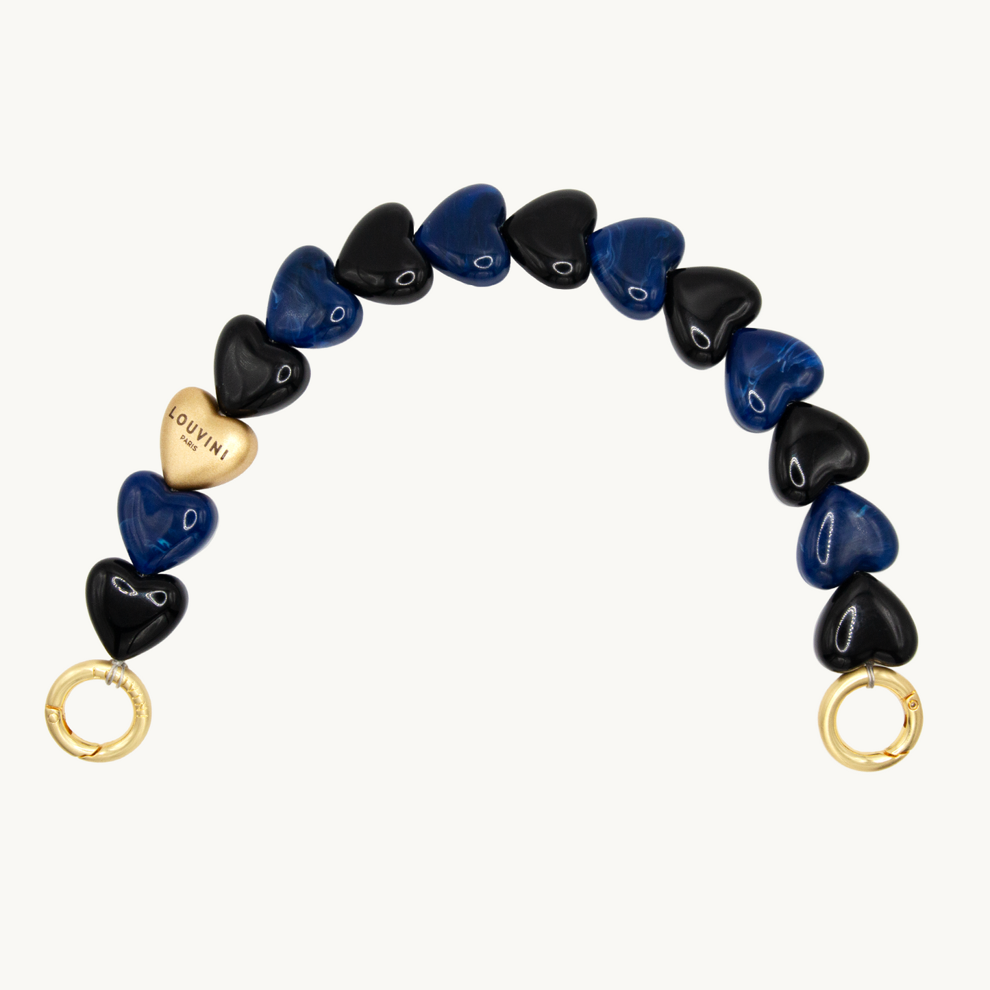 PETIT CUORE CHAIN - BLACK-NAVY