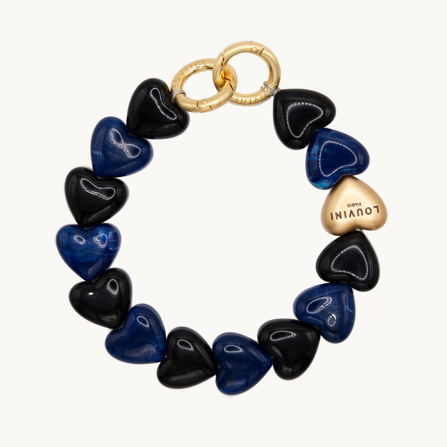 PETIT CUORE CHAIN - BLACK-NAVY