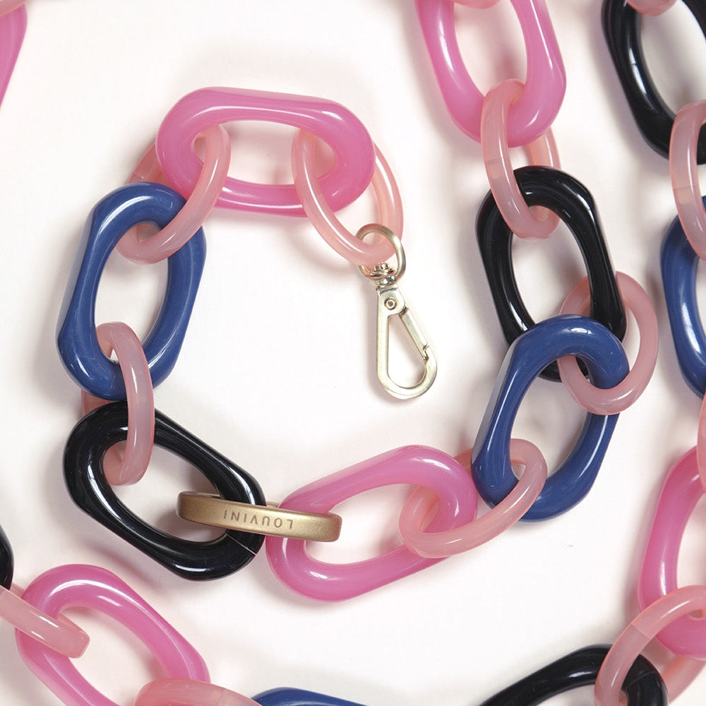 CHIARA CHAIN - NAVY-PINK